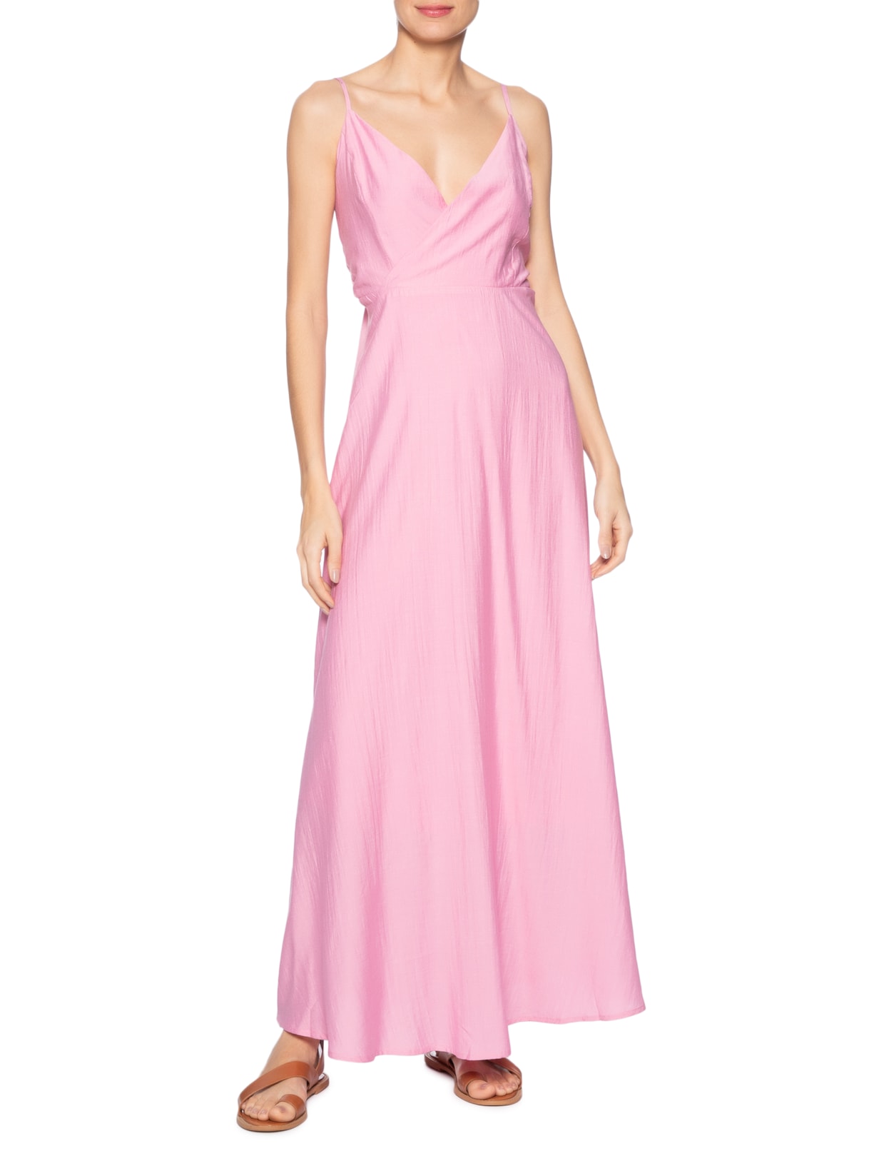 Vestido Com Amarração Nas Costas Rosa Basiq