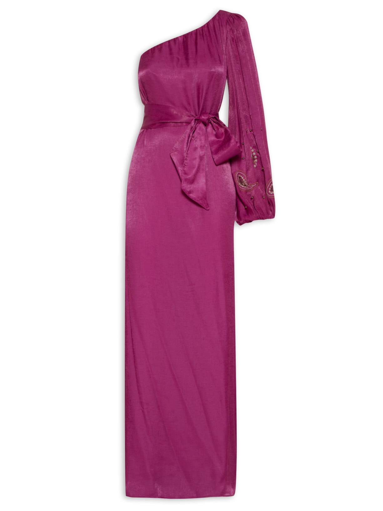 Vestido Com Bordado Manual Diana - Rosa