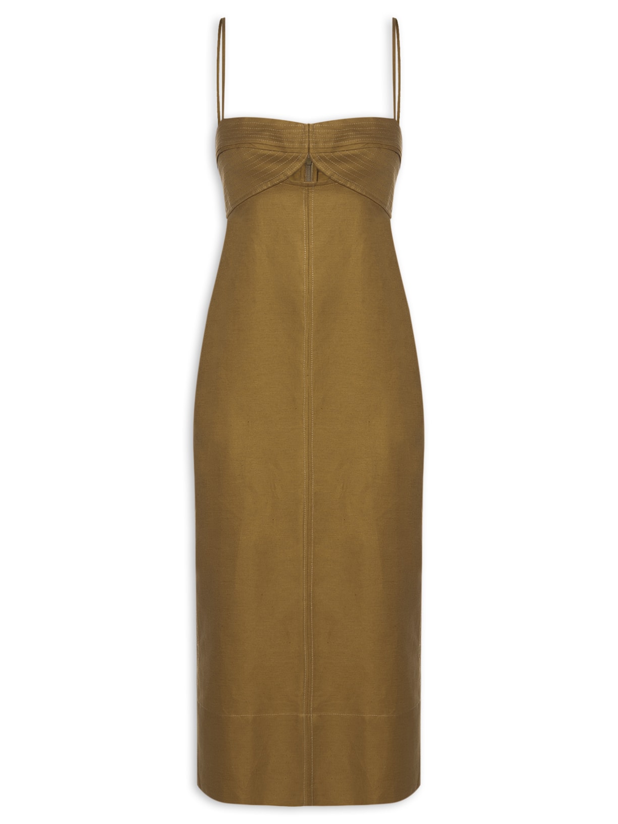 Vestido Com Linho Antique - Verde
