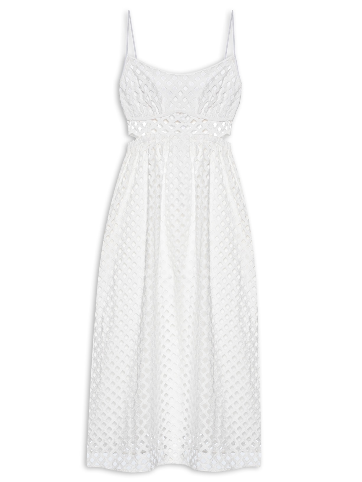 Vestido Com Recorte Laise - Off White