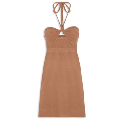 Vestido Concha Curto - Marrom