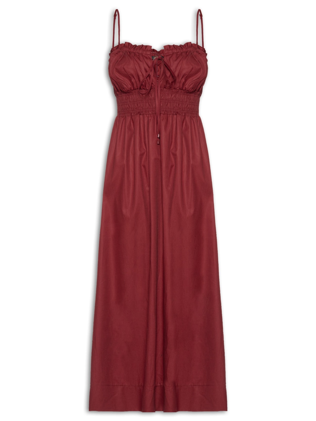 Vestido Corpo Franzido - Vermelho