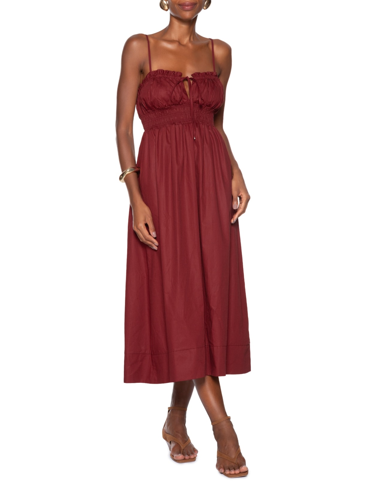 Vestido Corpo Franzido Vermelho Animale