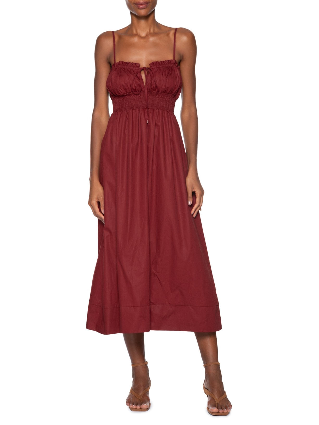 Vestido Corpo Franzido Vermelho Animale