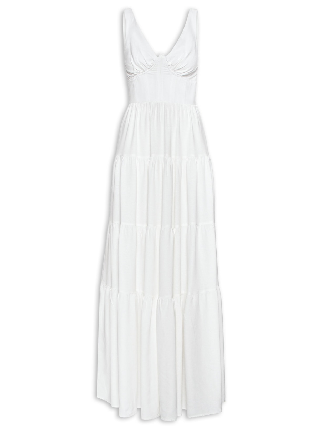 Vestido Corselet Longo Marias - Off White