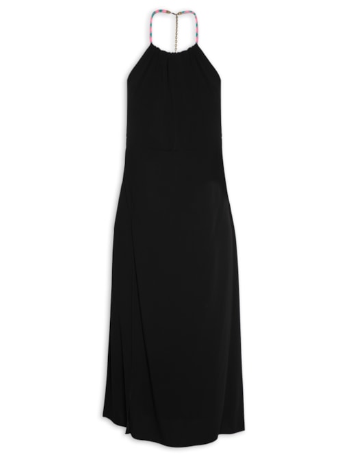 Vestido Crepe Corda Lais - Preto