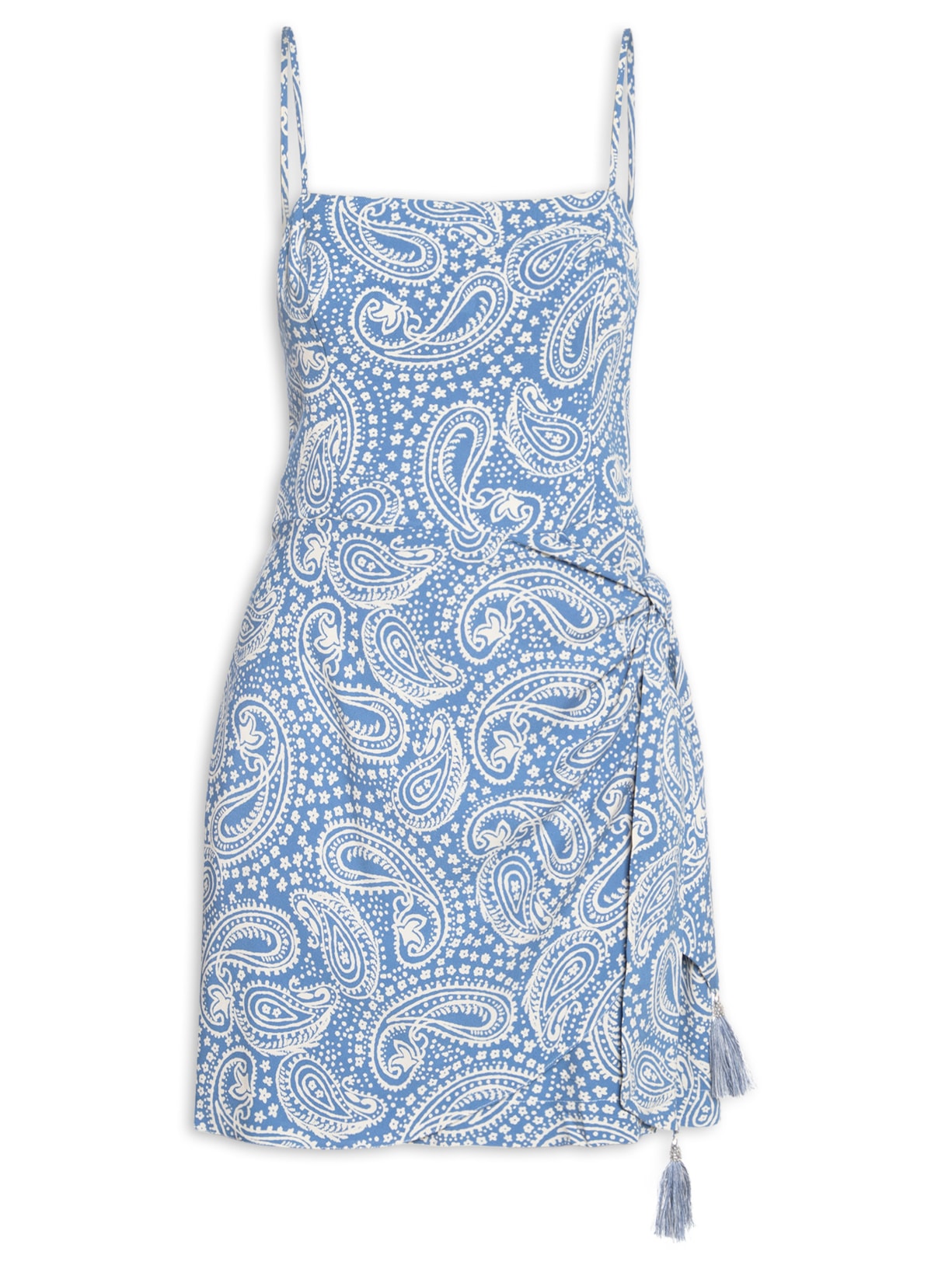 Vestido Crepe Estampa Céu Sereno Azul Dress To