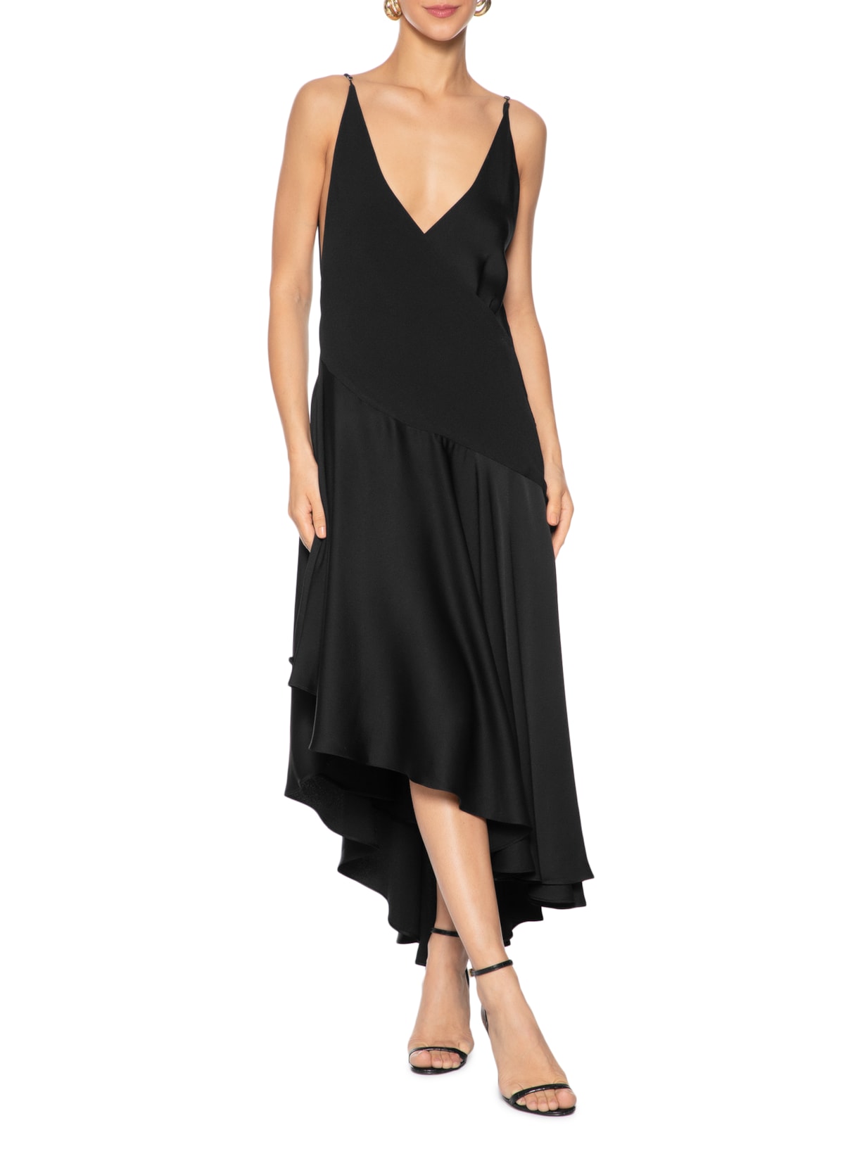 Vestido Crepe Jonor Preto Andrea Bogosian