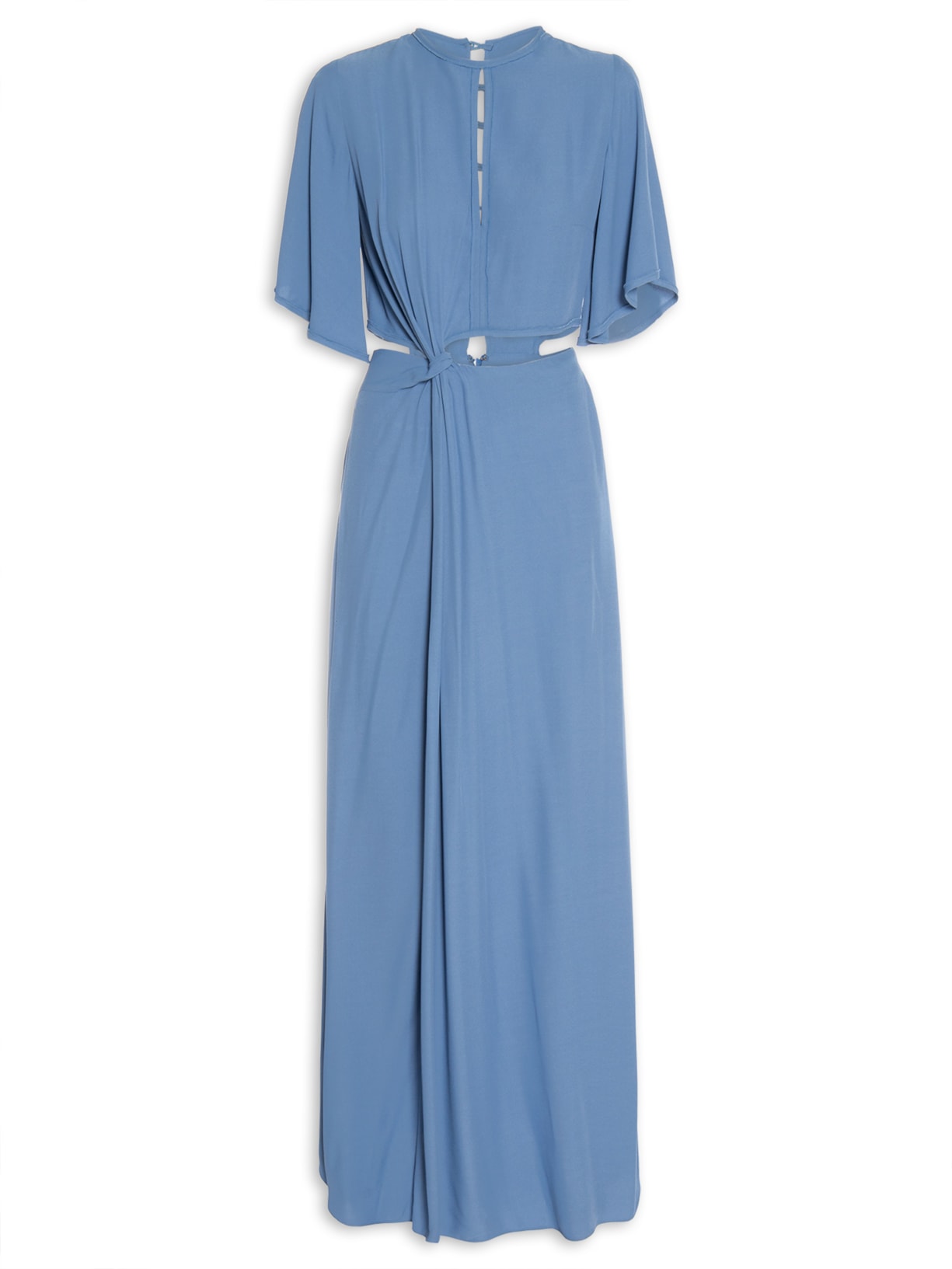 Vestido Crepe Liquido Yana - Azul