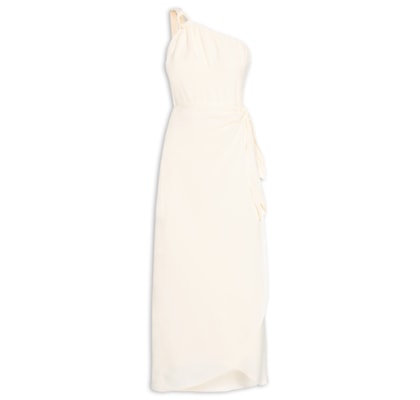 Vestido Crepe Longo Pareô - Bege