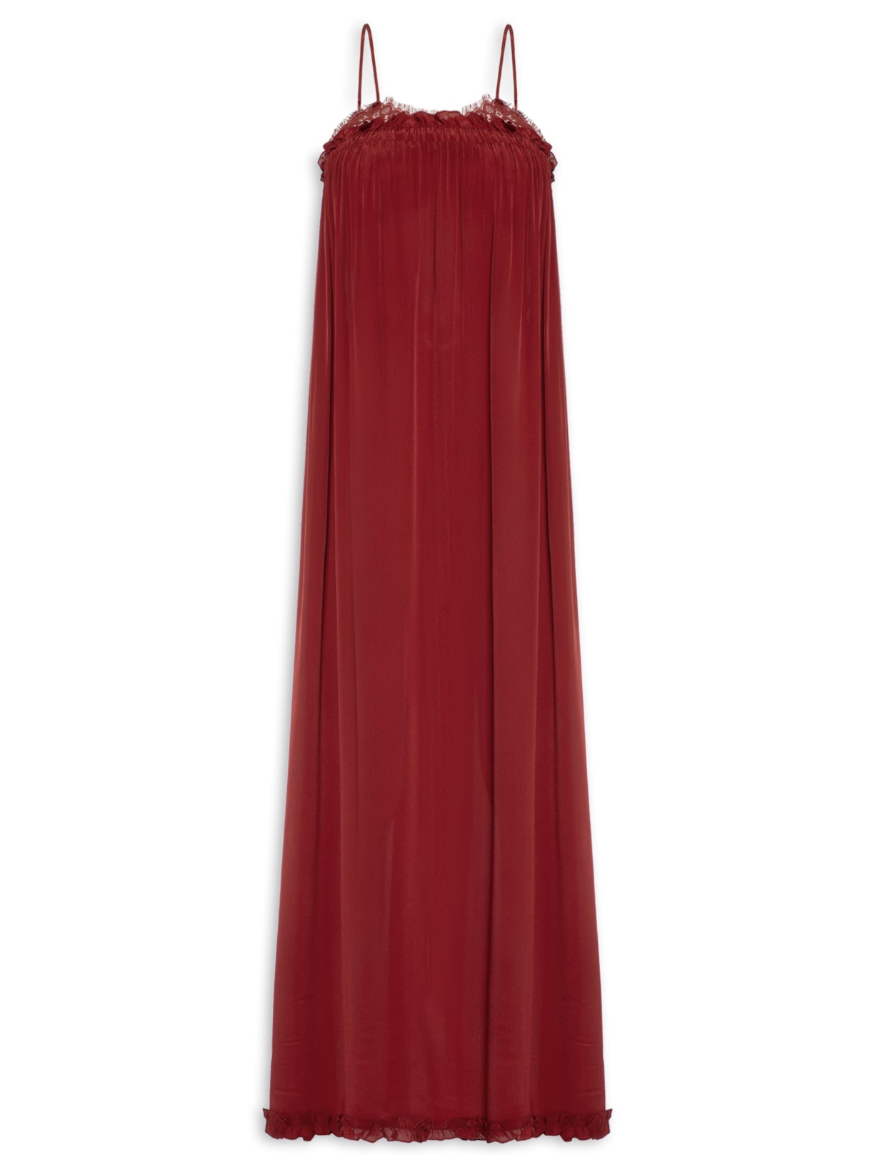 Vestido Crepe Pluma Vermelho Paula Raia
