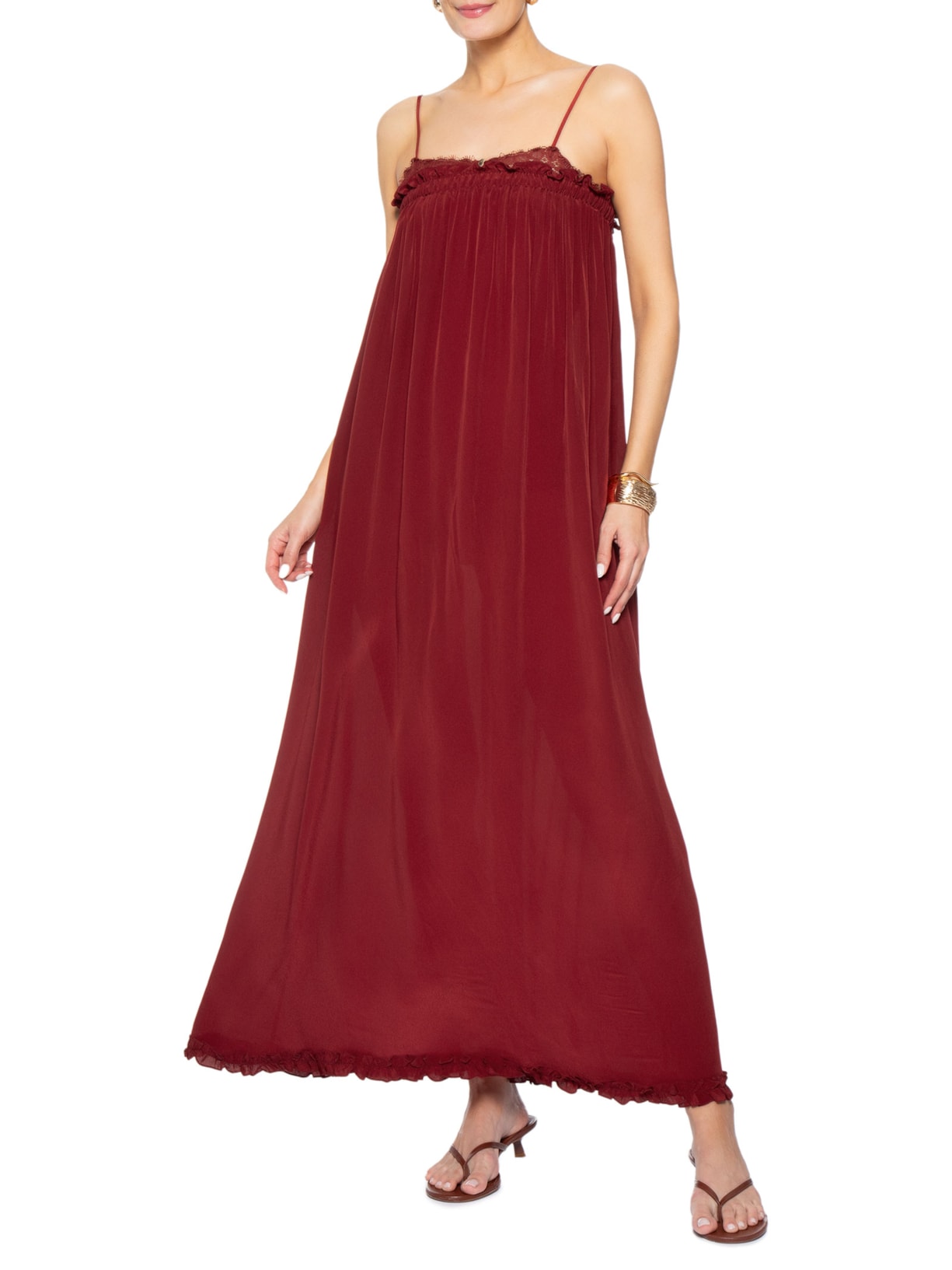 Vestido Crepe Pluma Vermelho Paula Raia