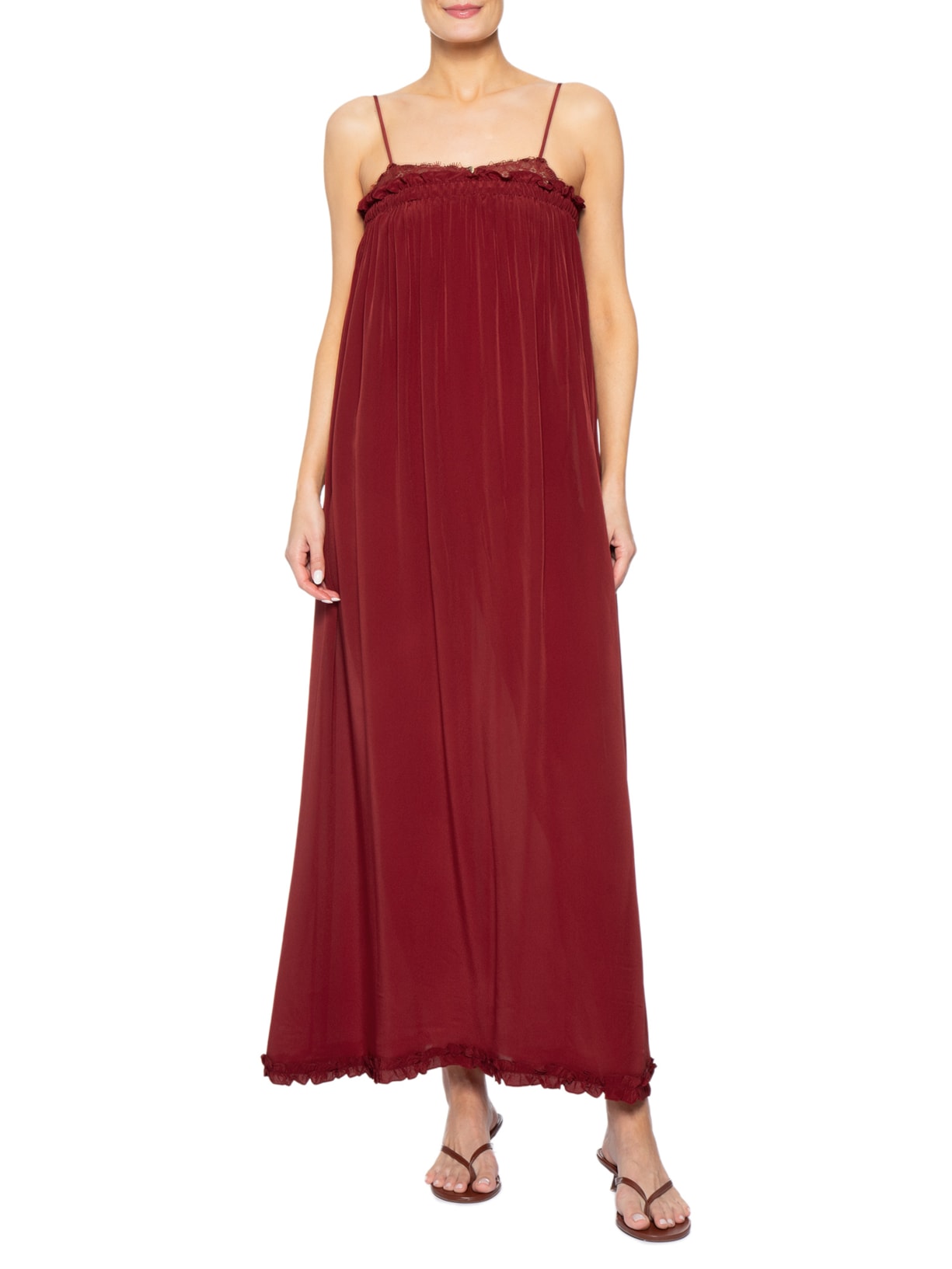 Vestido Crepe Pluma Vermelho Paula Raia