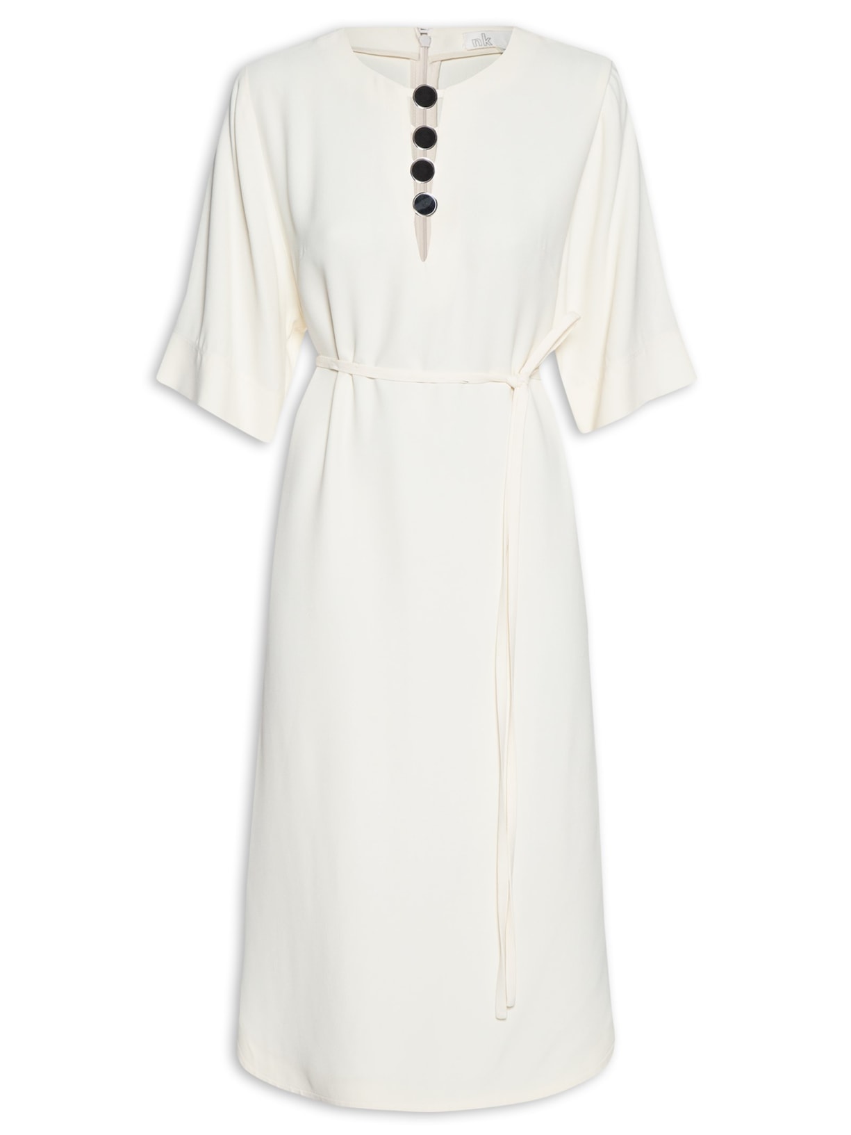 Vestido Crepe Solaris Madidon - Bege