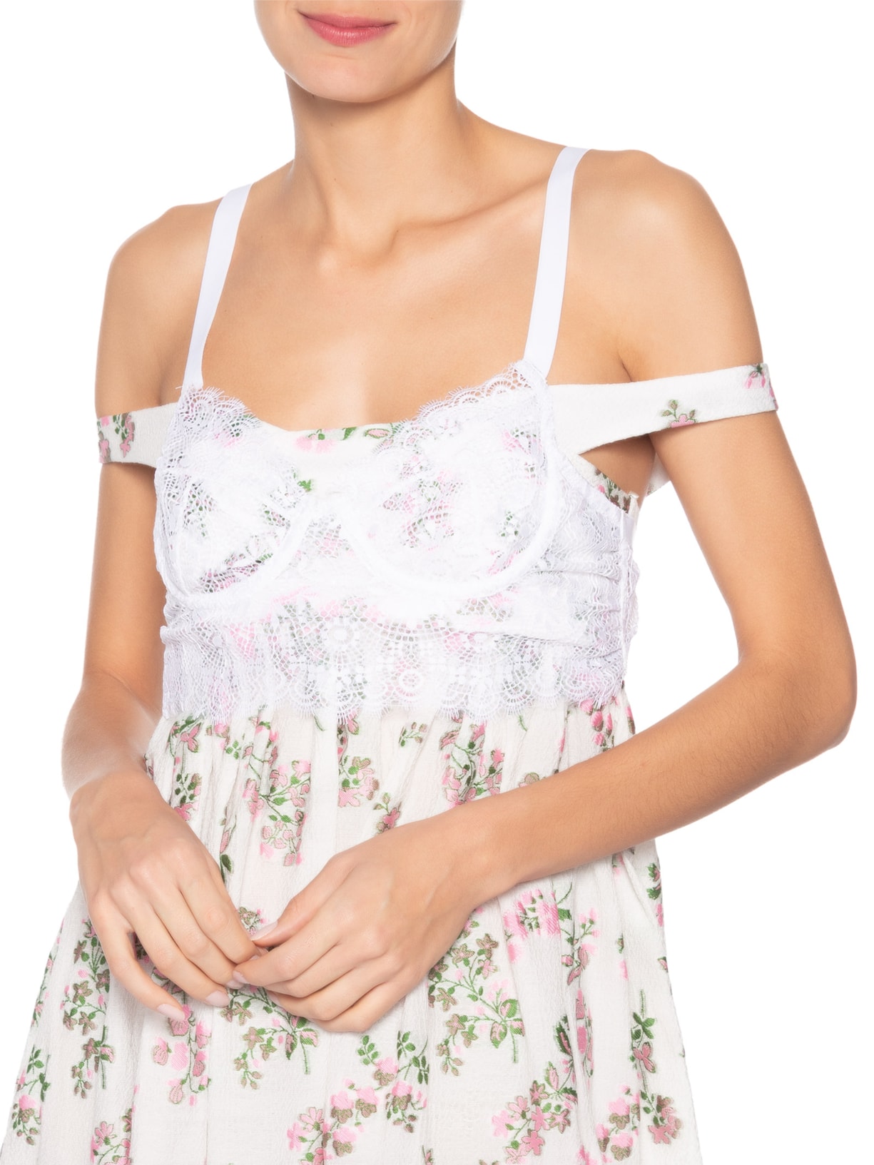 Vestido Crispy Flower Rosa Paula Raia