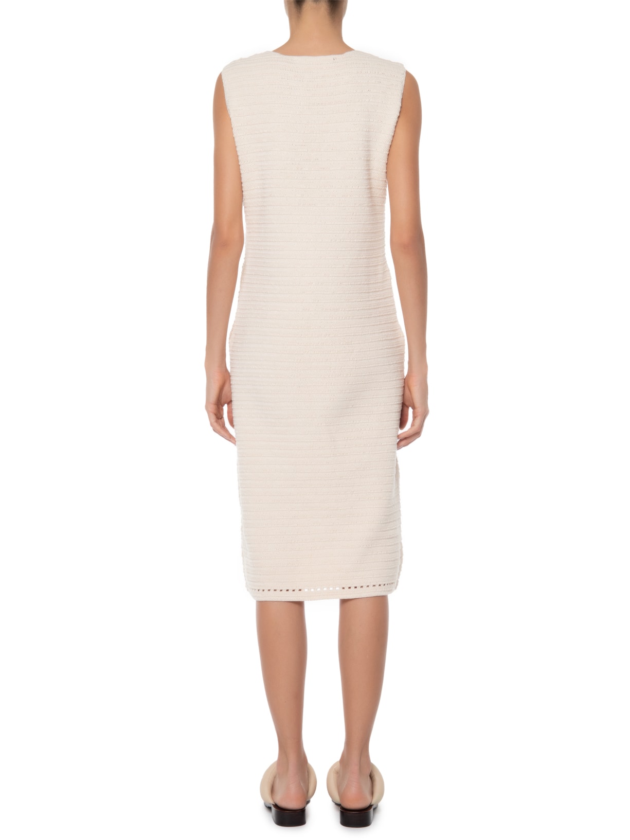 Vestido Crochê Face Bege Marina Bitu