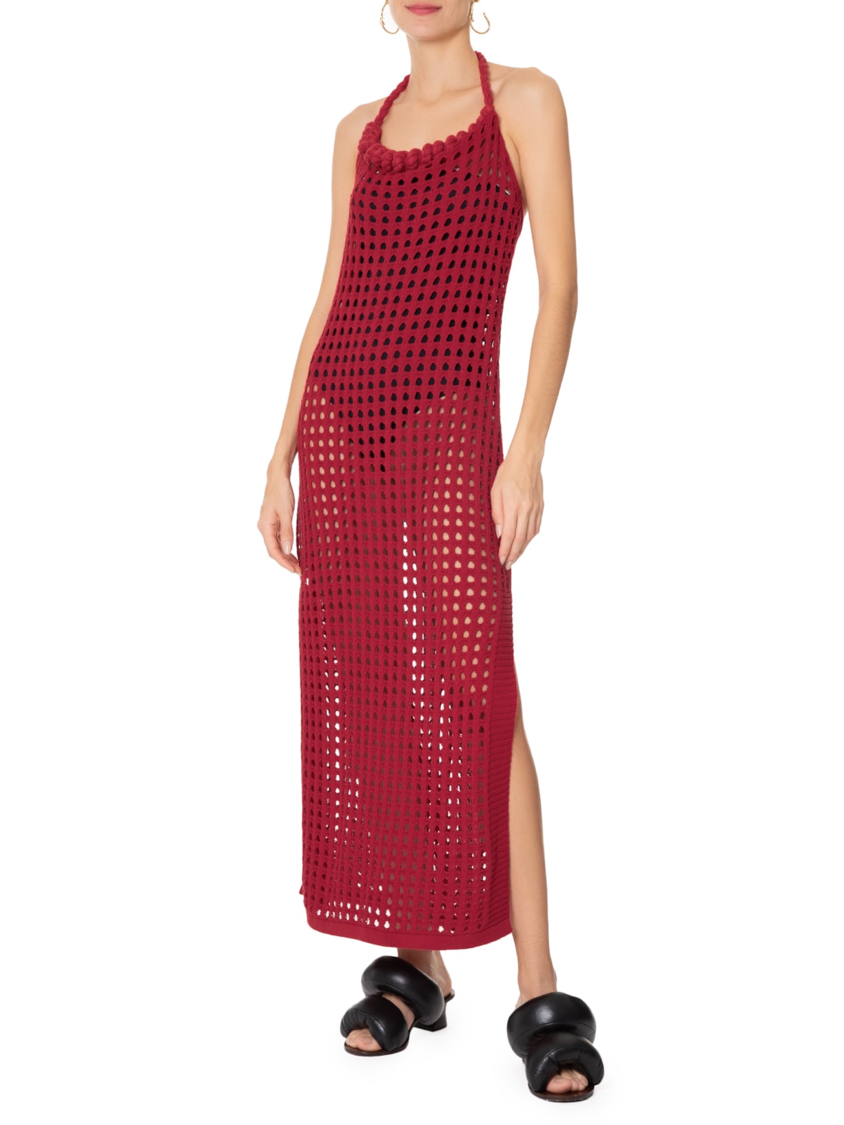 Vestido Crochê Line Vermelho Shop2gether + Tissé