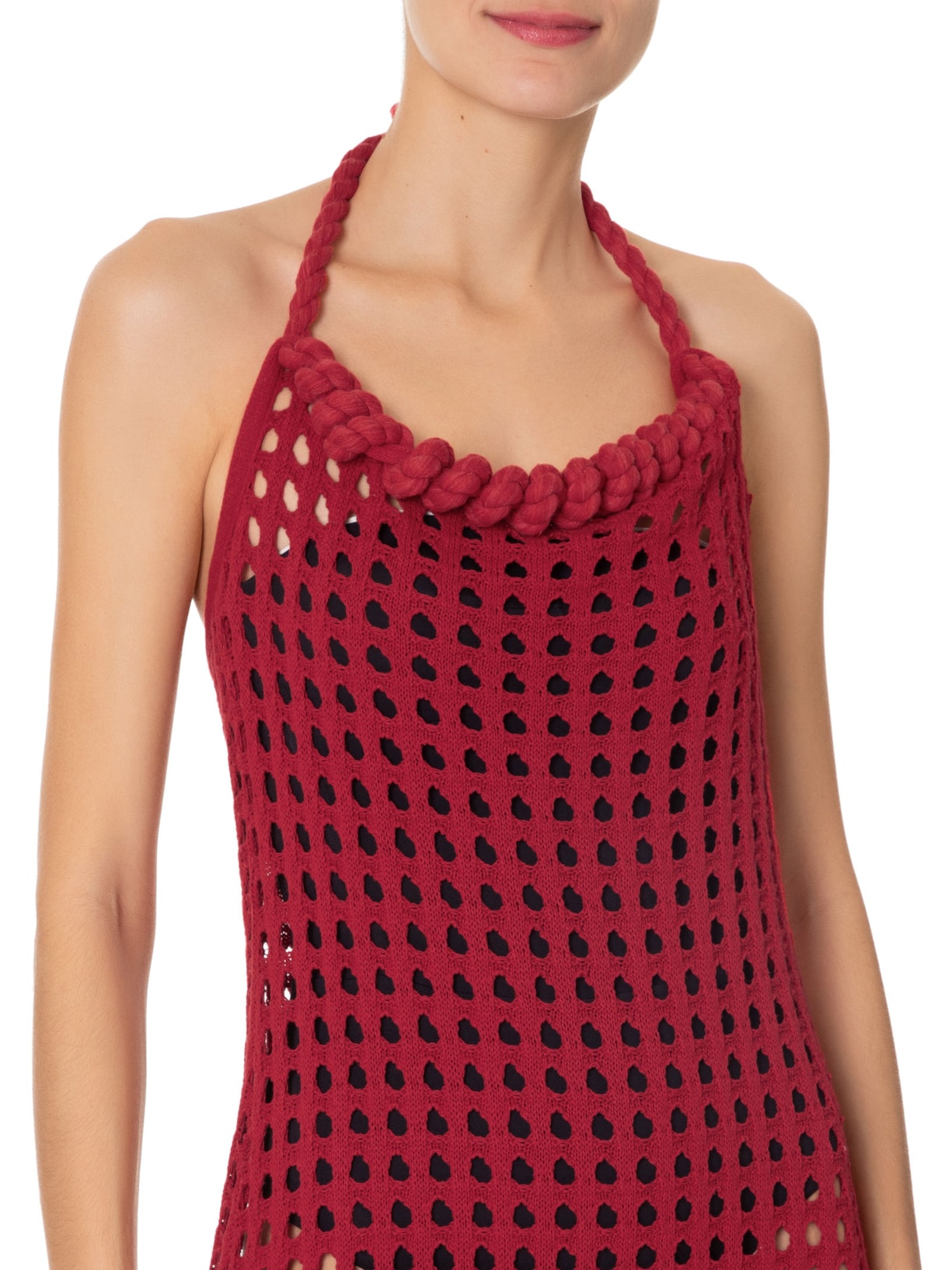 Vestido Crochê Line Vermelho Shop2gether + Tissé