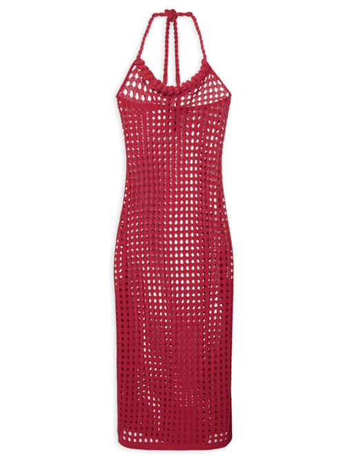 Vestido Crochê Line - Vermelho