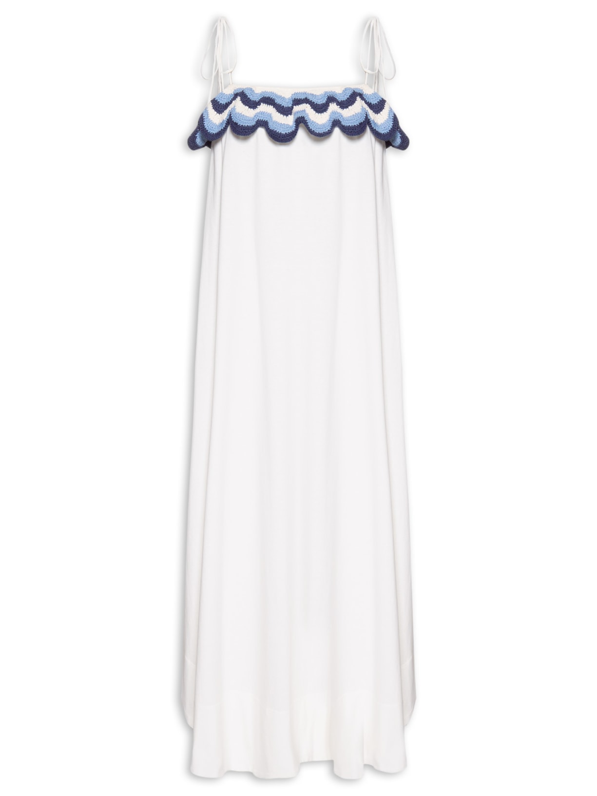 Vestido Crochet Ondas - Off White