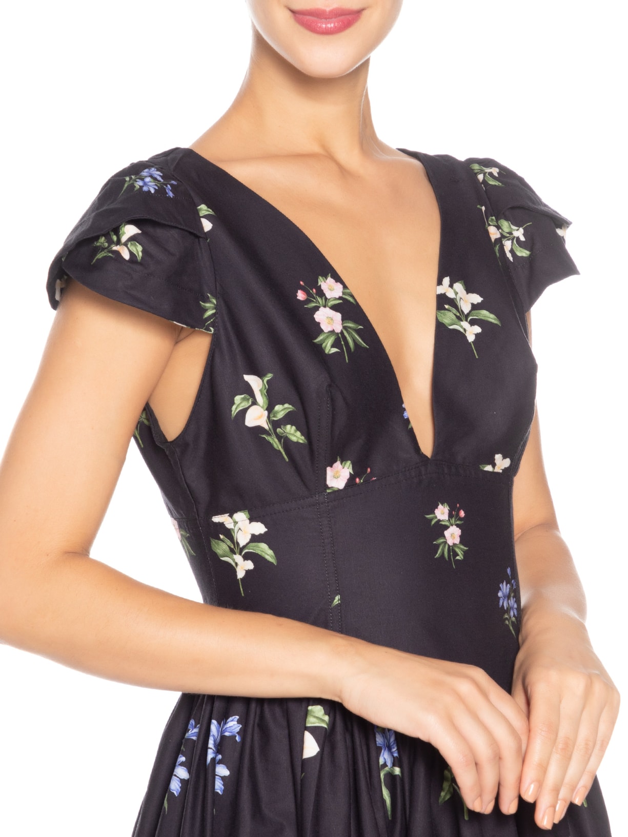 Vestido Cropped Agua de Flor Preto Farm