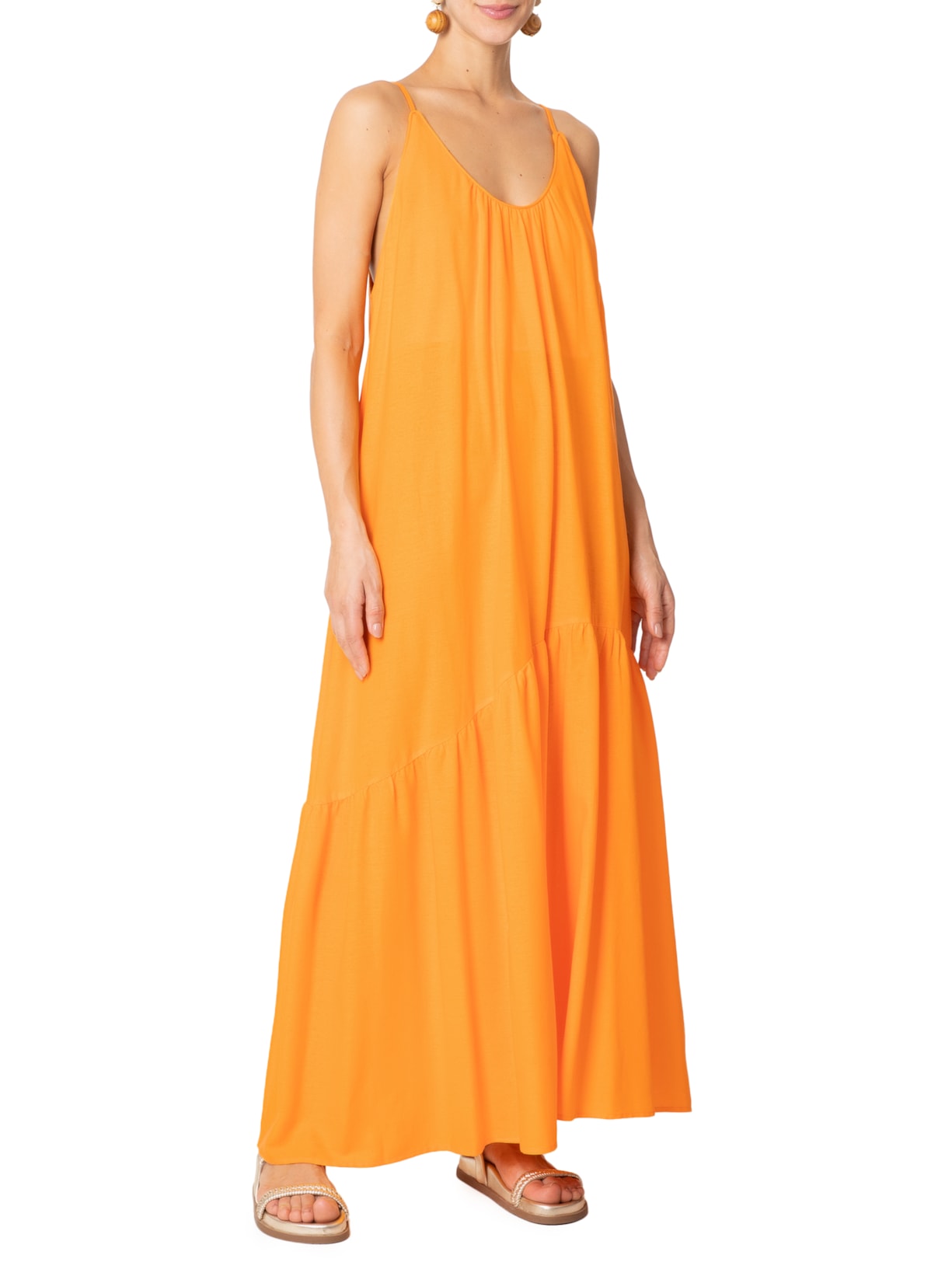 Vestido Cropped Alcinhas Laranja Farm