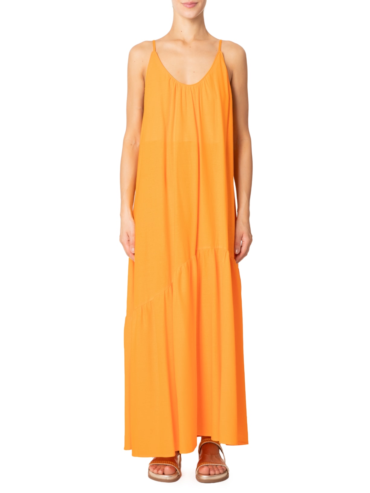 Vestido Cropped Alcinhas Laranja Farm