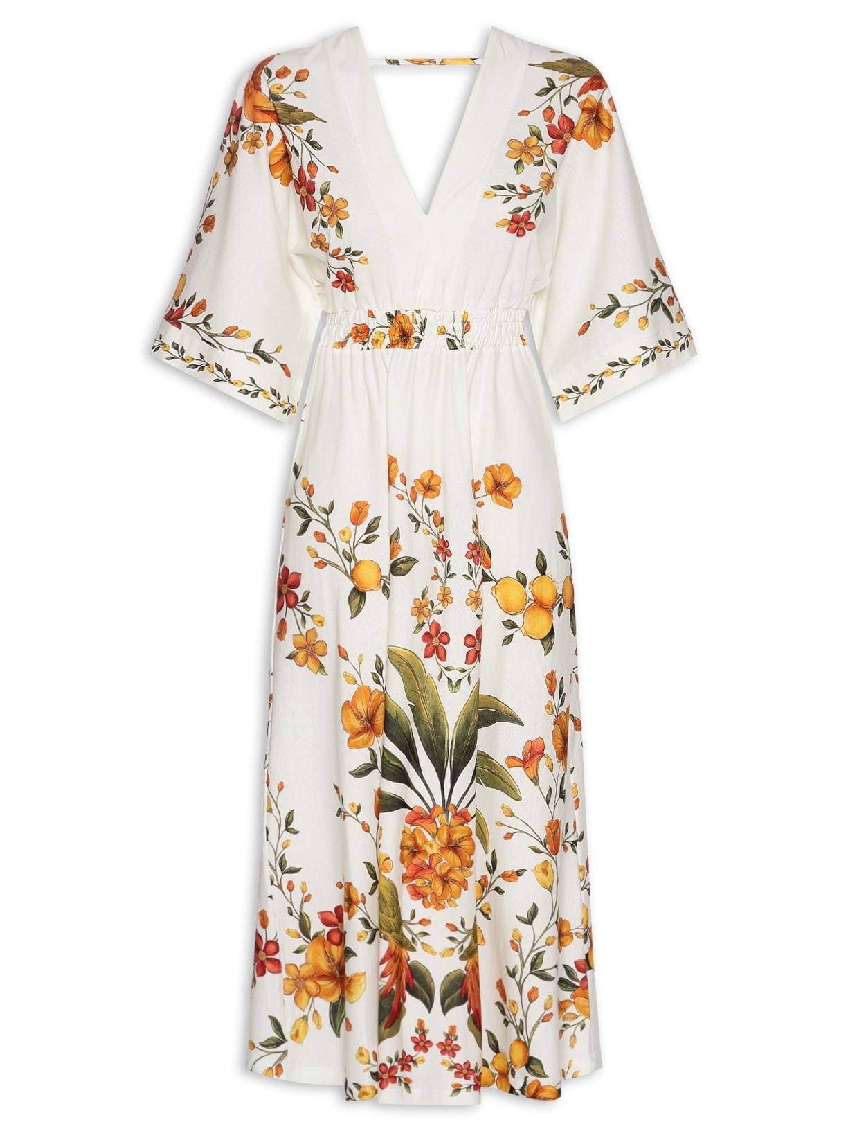 Vestido Cropped Bosque Chic - Branco