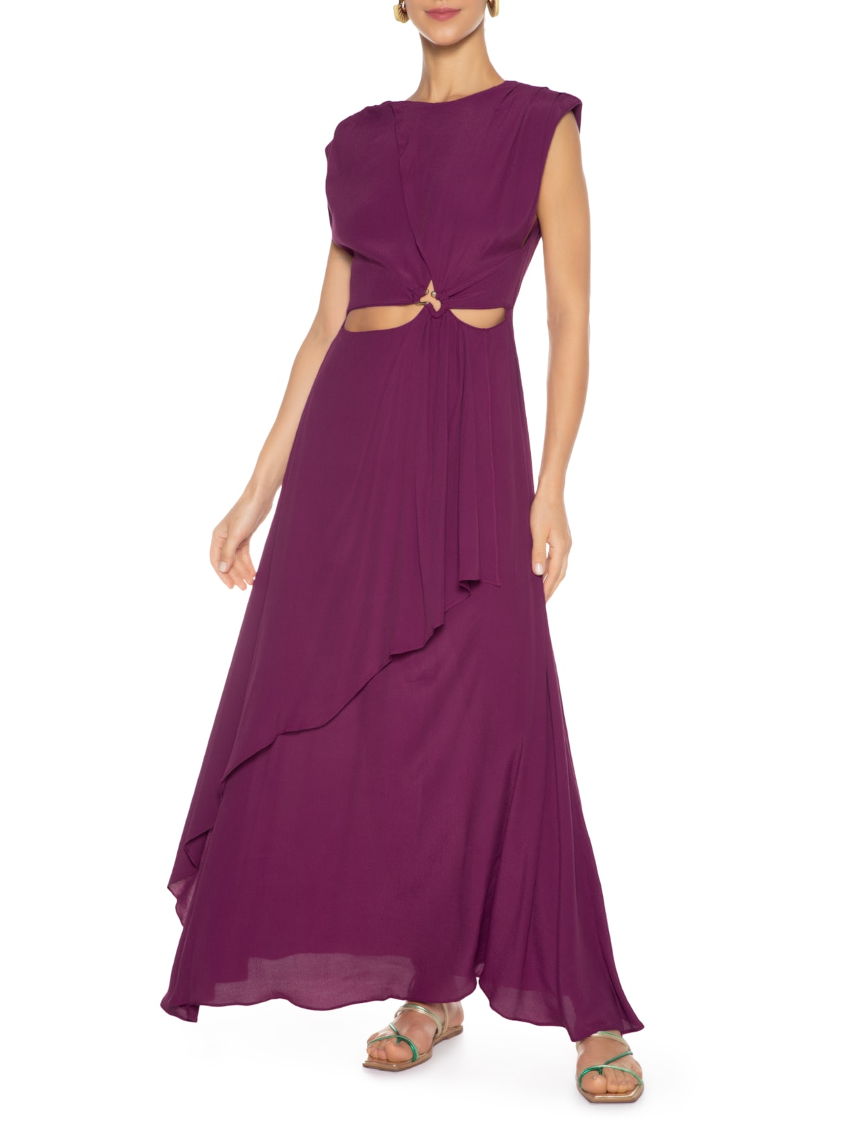 Vestido Cropped Decote Argola Farm Roxo