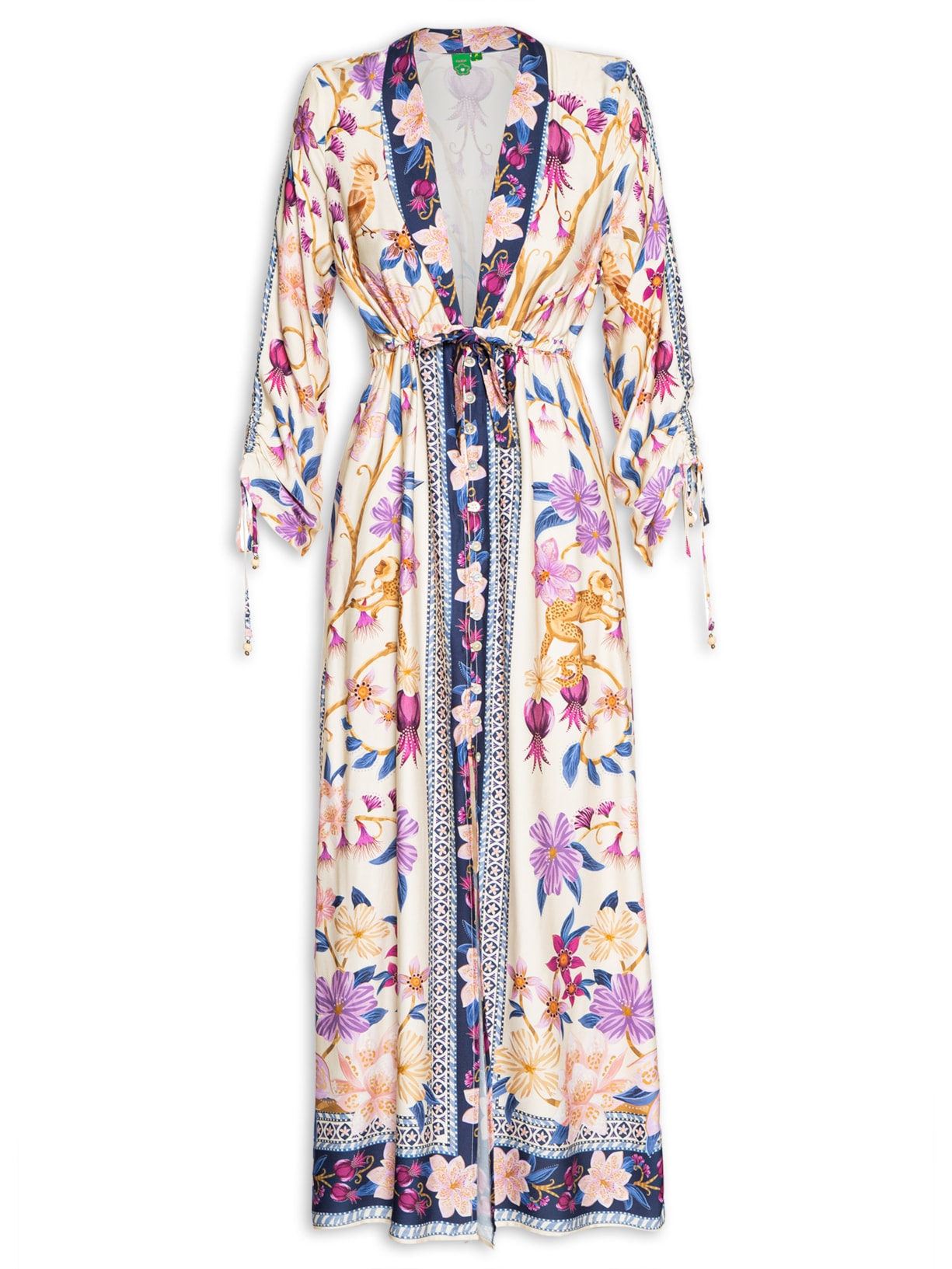 Vestido Cropped Delicadeza Floral - Roxo