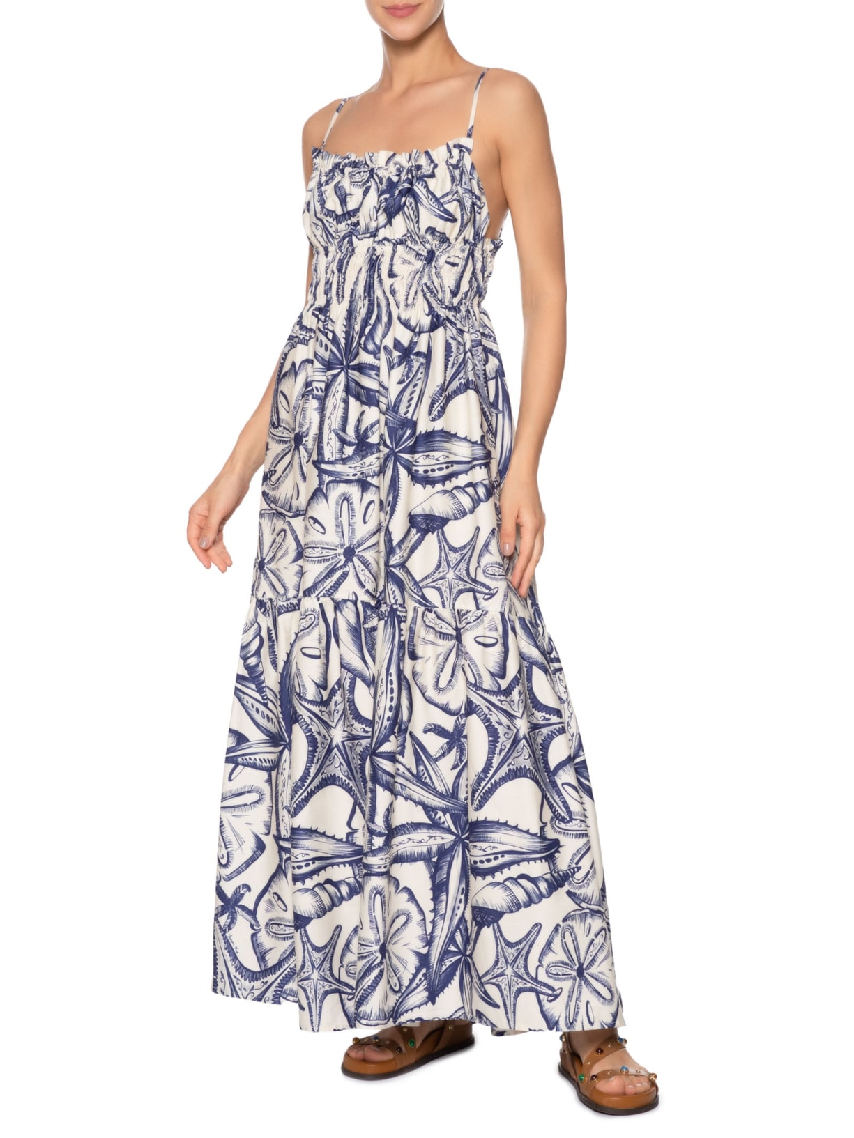 Vestido Cropped Desejo De Mar Branco Farm