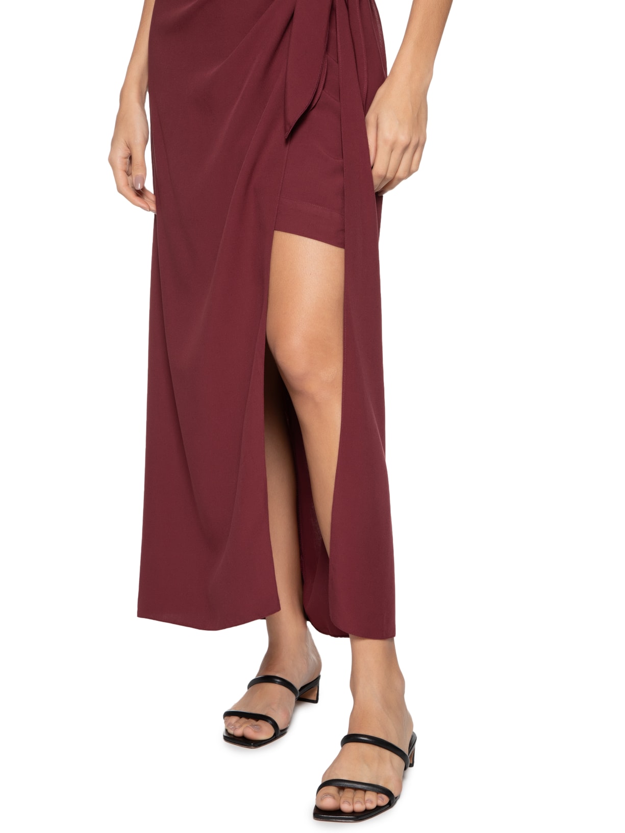 Vestido Cropped Dupla Amarração Vermelho Dress To