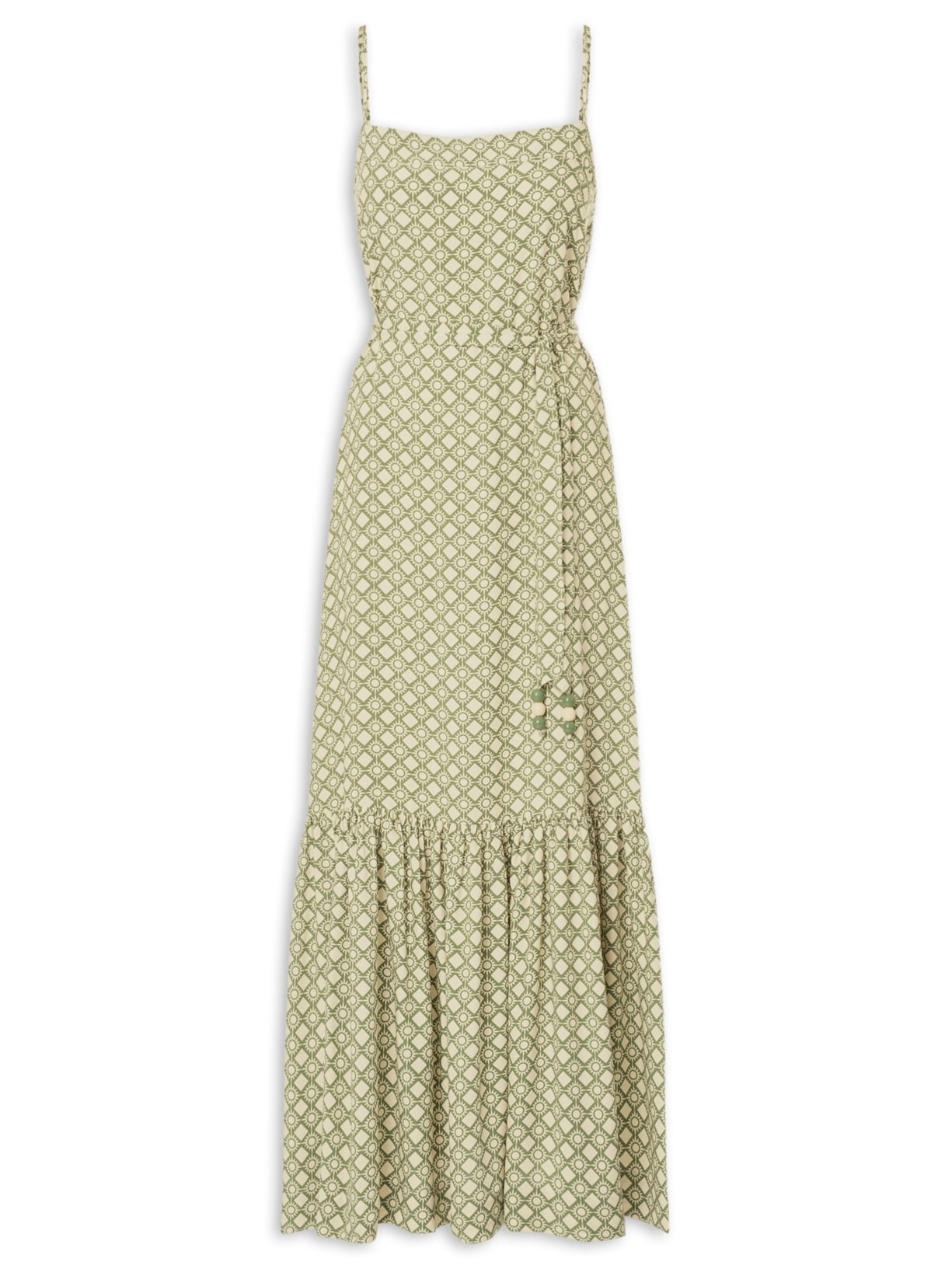 Vestido Cropped Estampa Amanhecer - Verde