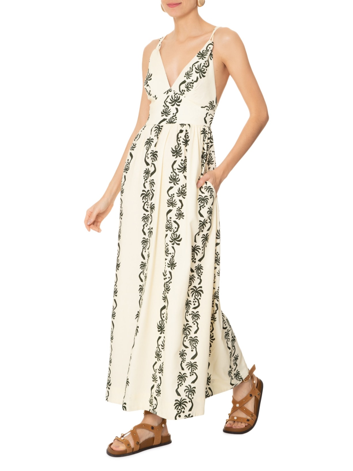 Vestido Cropped Estampa Aventureiro Bege  Dress To