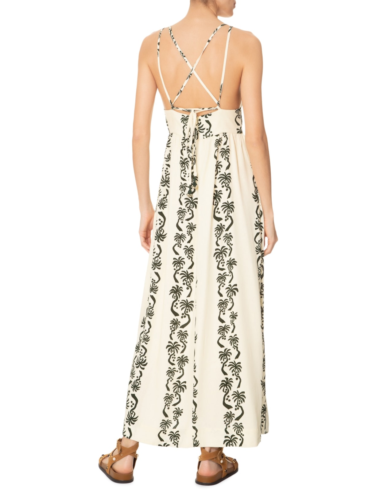 Vestido Cropped Estampa Aventureiro Bege  Dress To