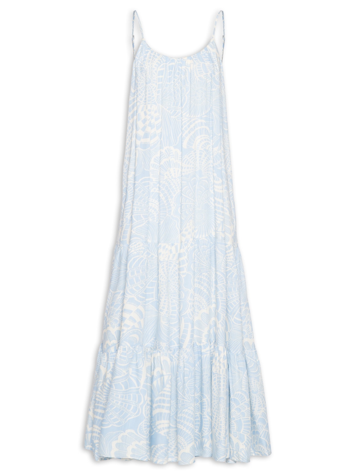 Vestido Cropped Estampa Cristalina - Azul