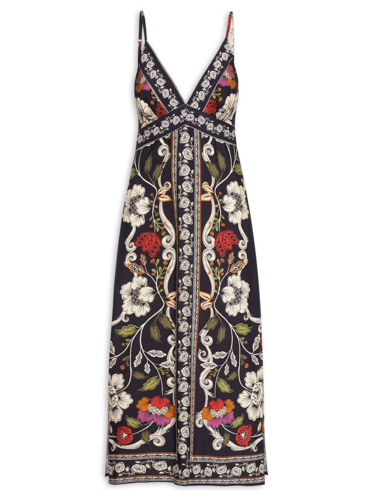 Vestido Cropped Flor De Fita Preto Farm