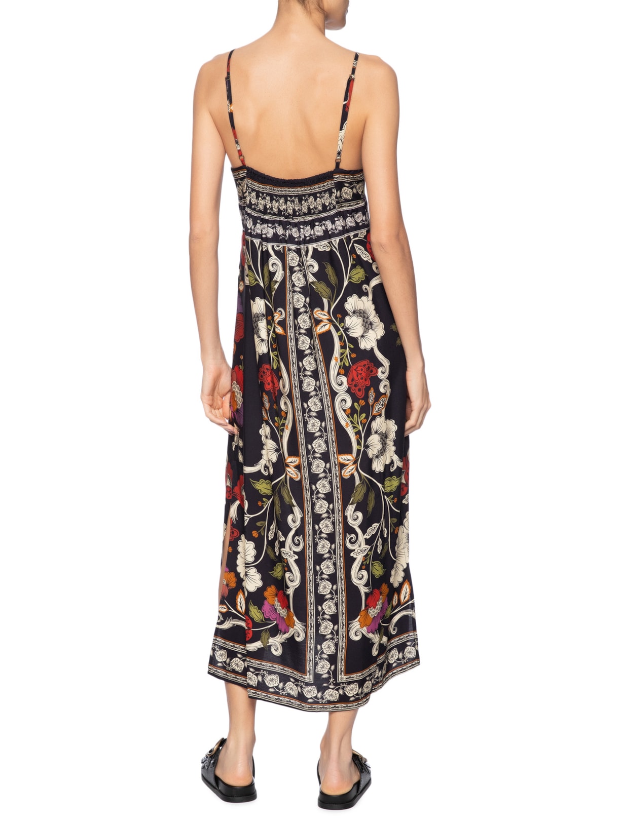 Vestido Cropped Flor De Fita Preto Farm