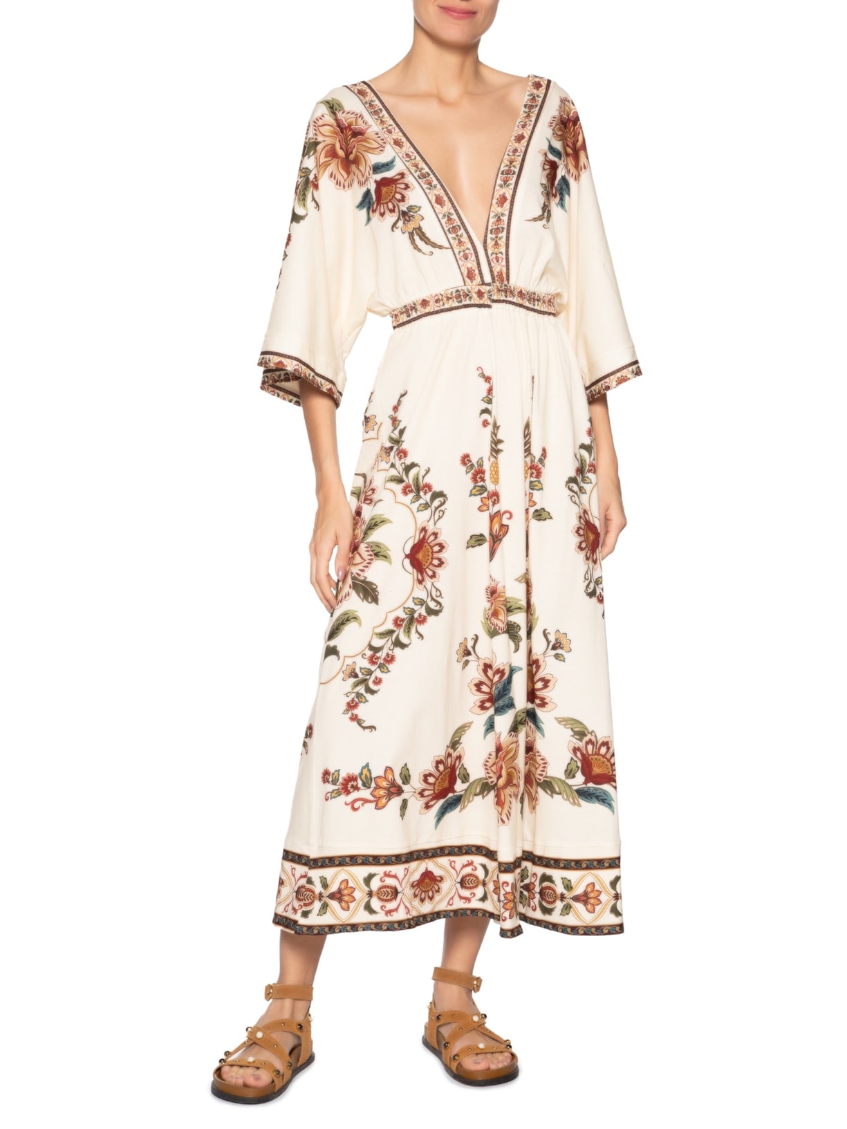 Vestido Cropped Jardim Majestoso Off White Farm