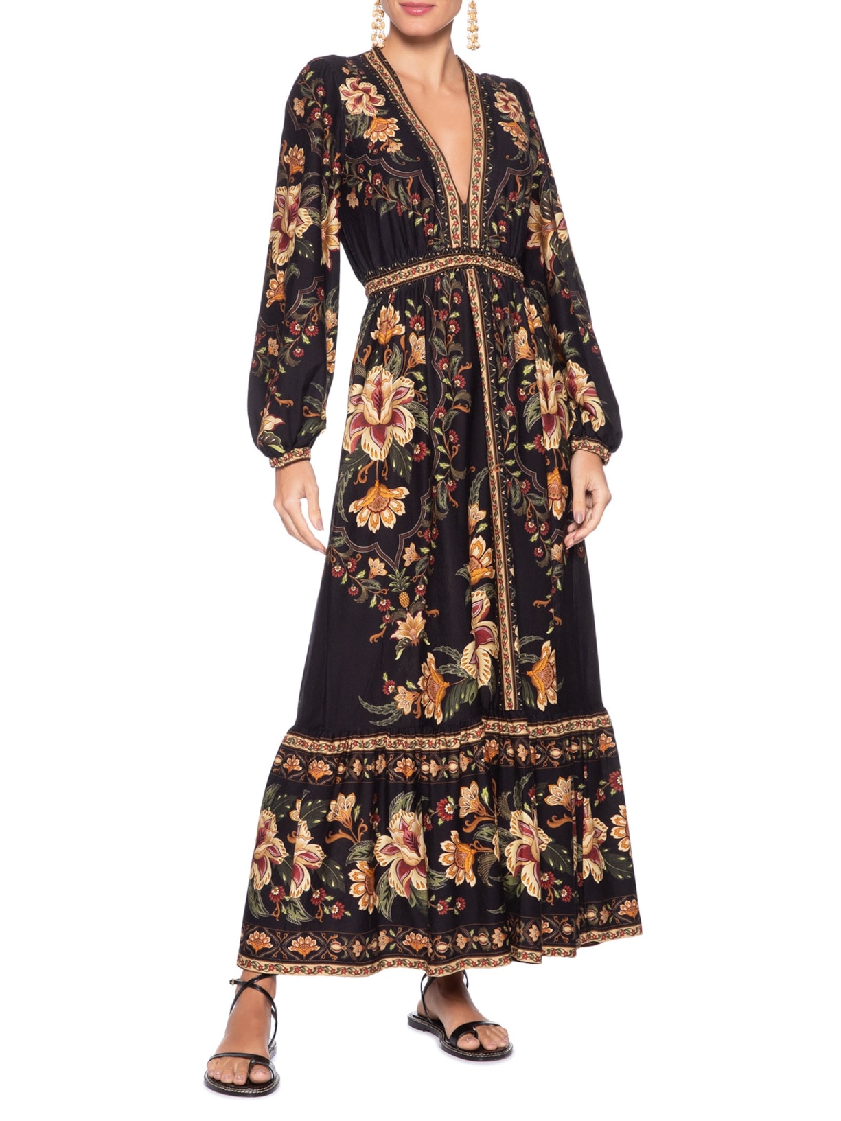 Vestido Cropped Jardim Majestoso – Preto Farm