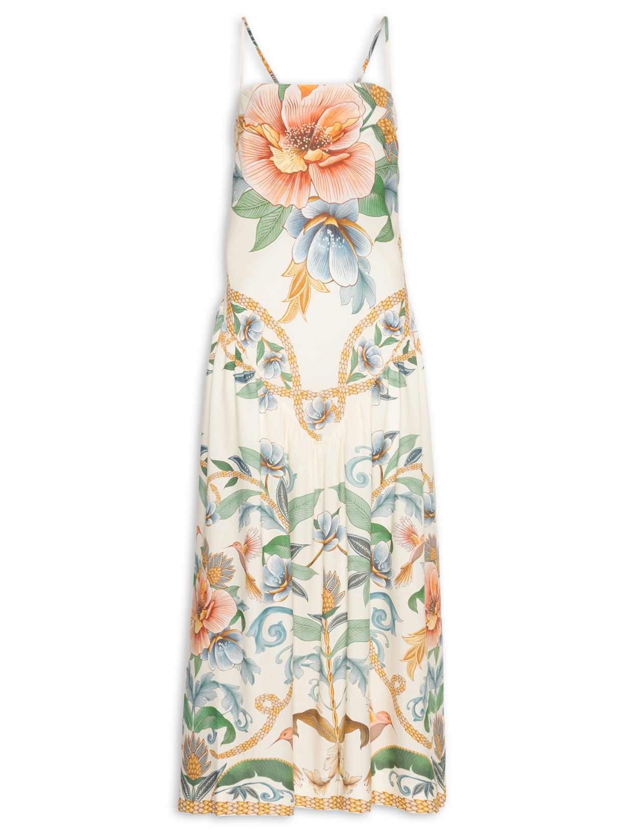 Vestido Cropped Jardim Real – Bege