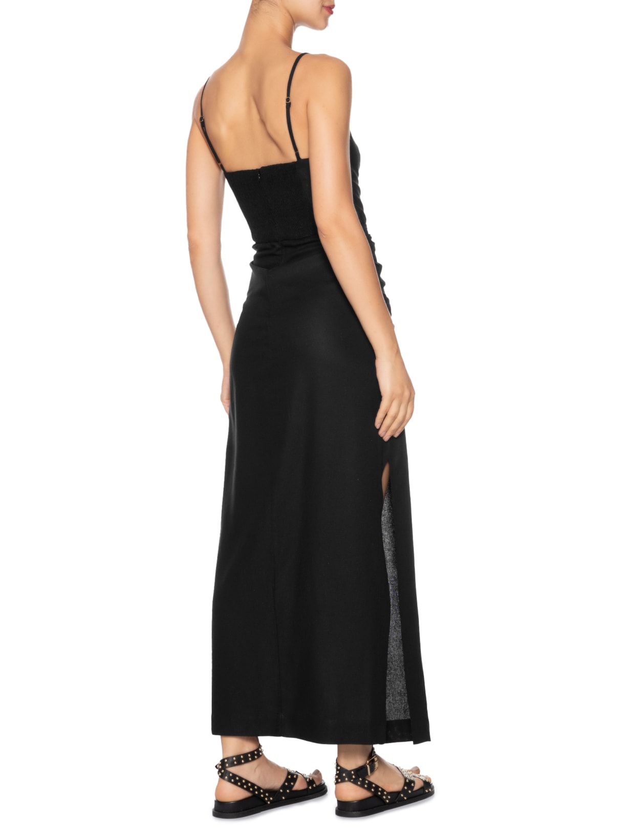Vestido Cropped Linho Parêo Preto Dress To