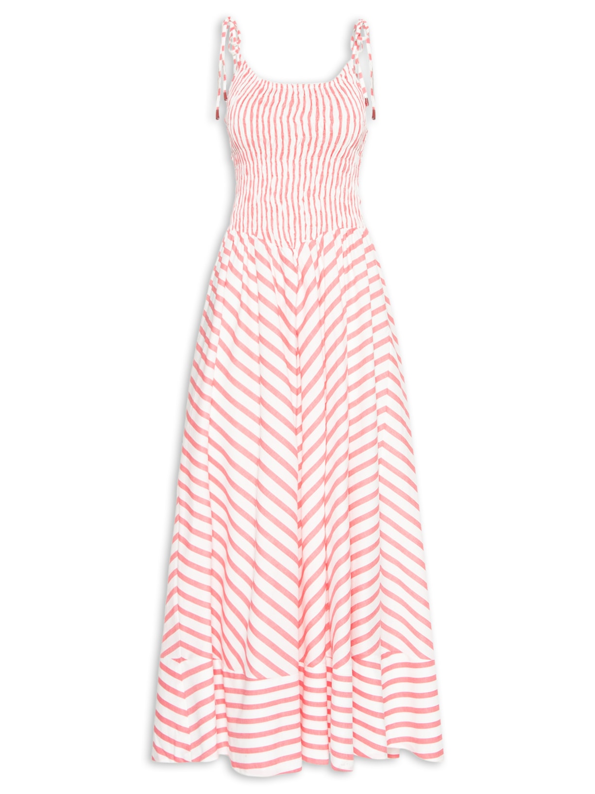 Vestido Cropped Listra Burburinho - Vermelho