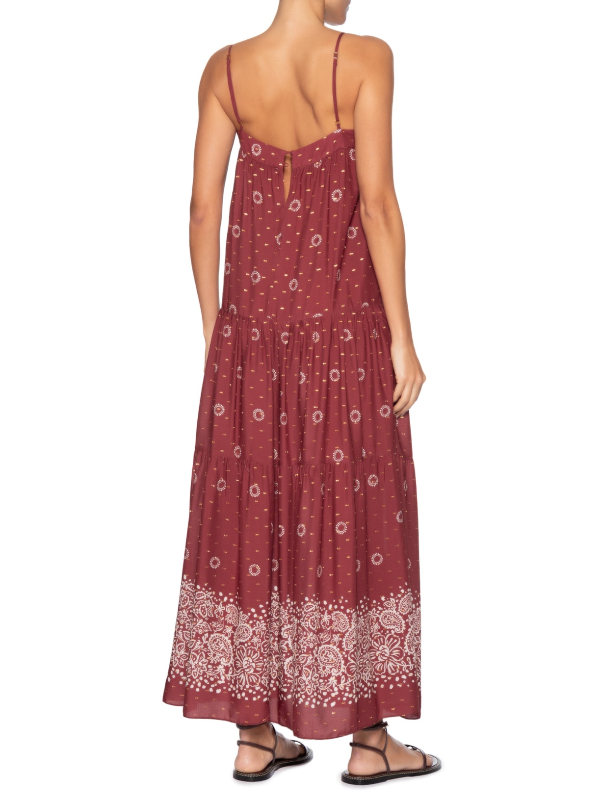 Vestido Cropped Lurex Est Aurea Vermelho Dress To