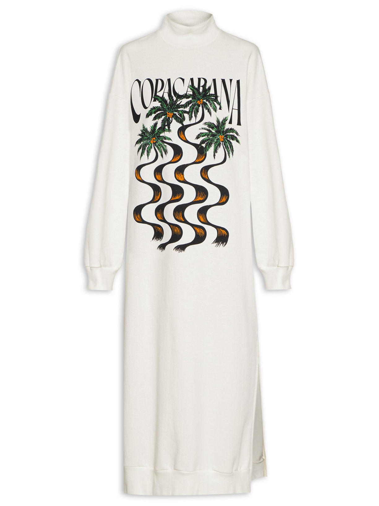Vestido Cropped Moletom Copacabana - Off White