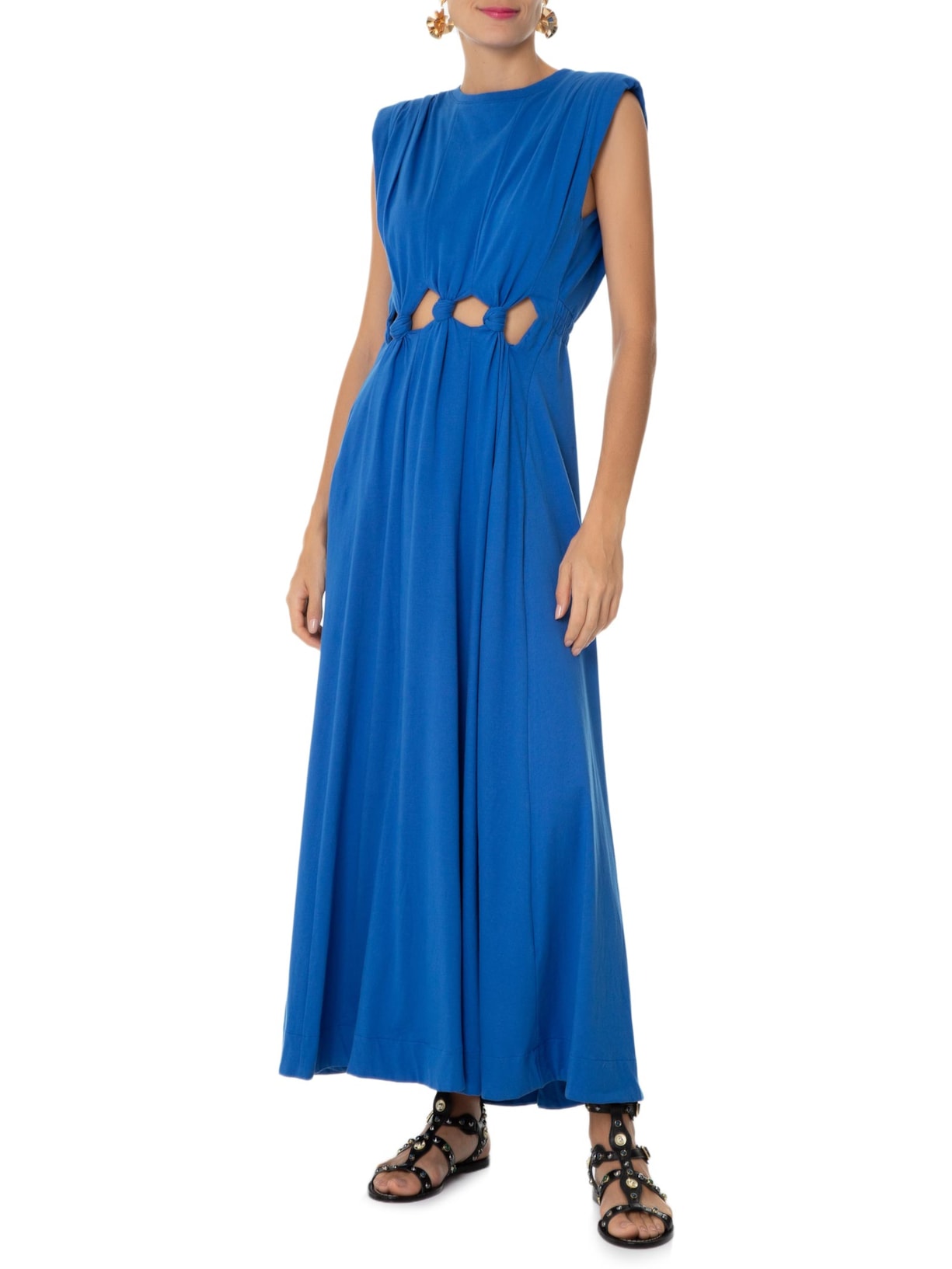 Vestido Cropped Nós  Azul Farm
