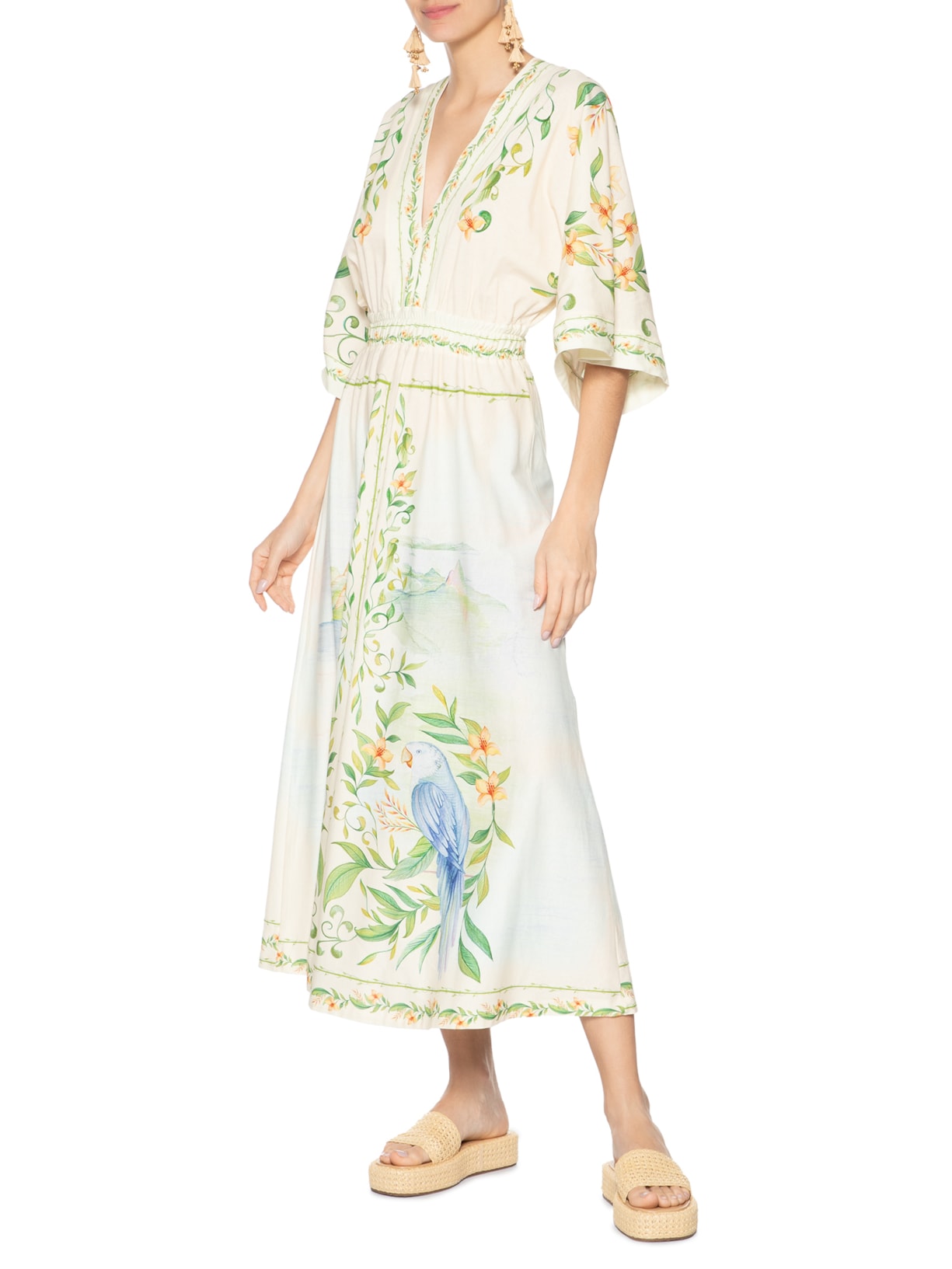 Vestido Cropped Respiro De Rio Off White Farm