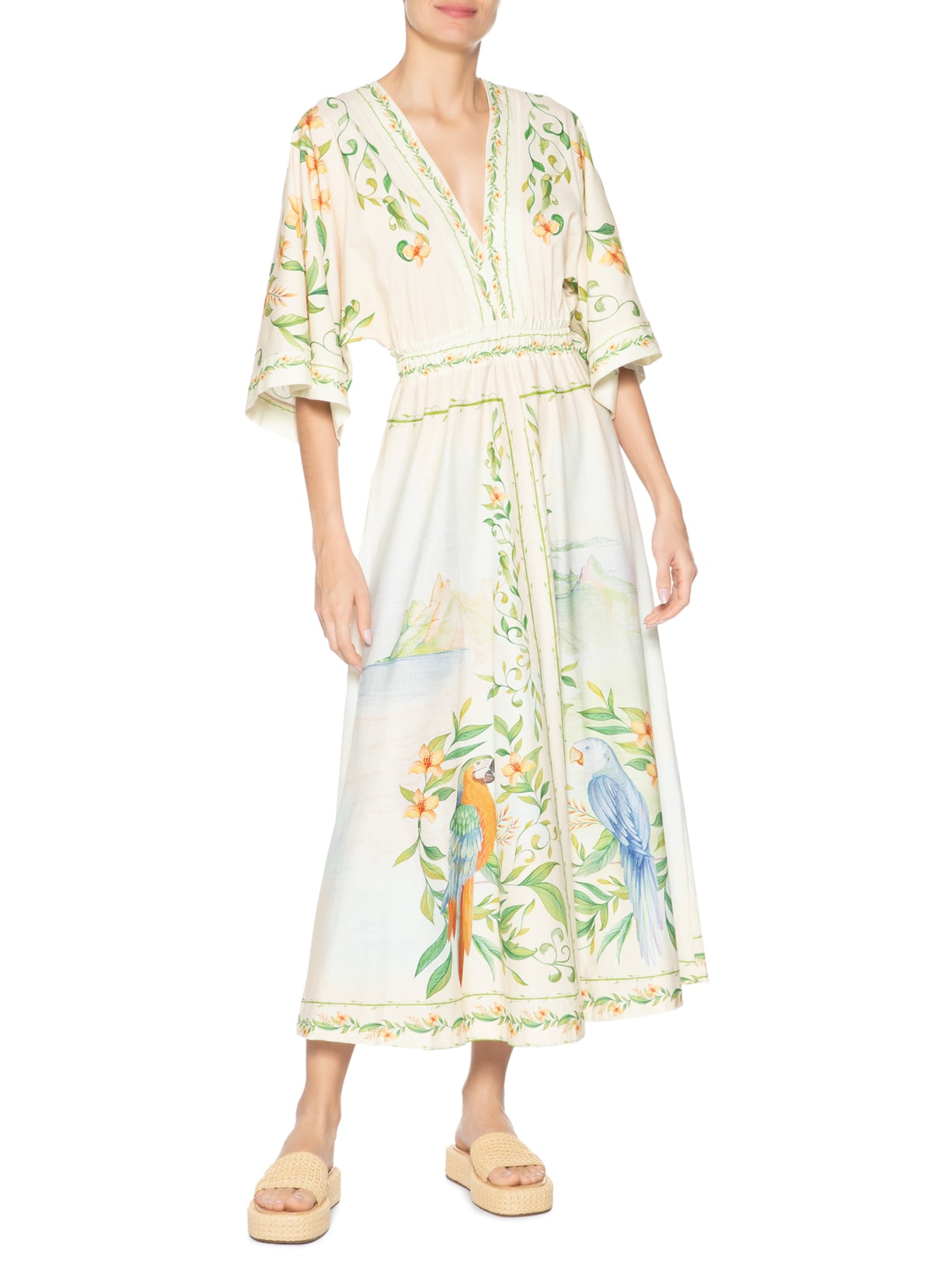 Vestido Cropped Respiro De Rio Off White Farm