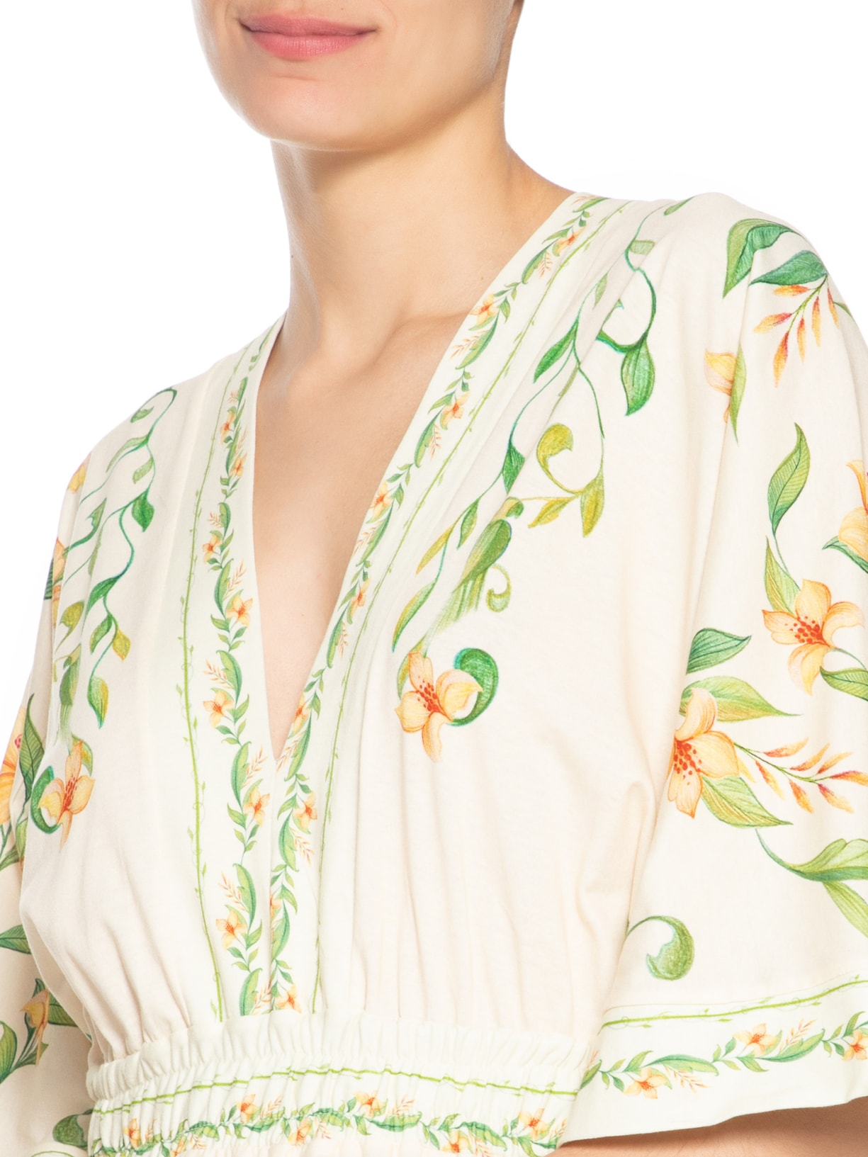 Vestido Cropped Respiro De Rio Off White Farm