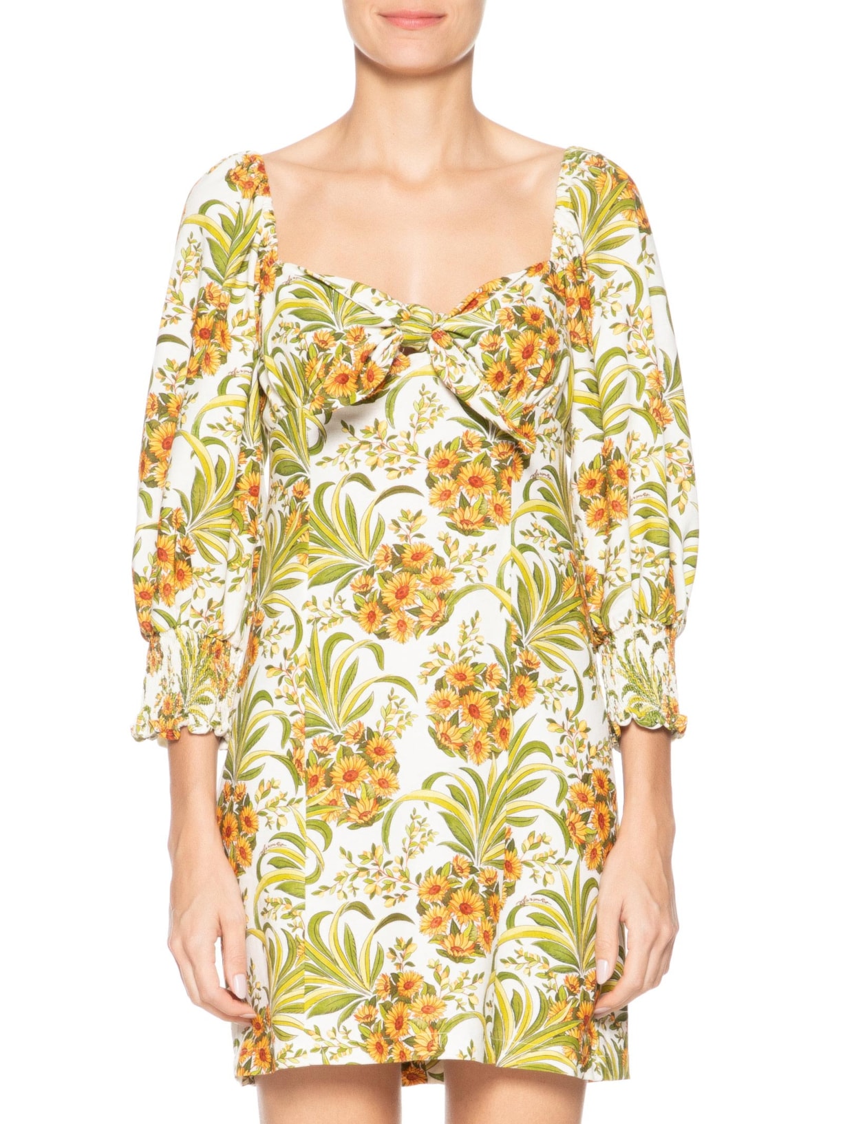 Vestido Curto Abacaflor Verde Farm